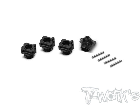 TO-245-HN    Black Hard Coated 7075-T6 Alum.Light Weight P1 Wheel Hub  ( Hong Nor X5B/IX5B/X3GT/X3 ) 4pcs.