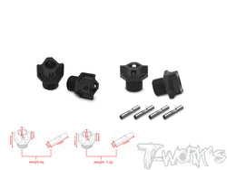 TO-245-T4.2  Black Hard Coated 7075-T6 Alum.Light Weight Wheel Hub  ( For Team Associated RC8 T4.2 ) 4pcs.