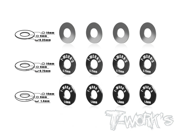 TO-248-A Front Track Width Adj. Spacer0.35/0.75/1.4mm ( For Team Associated RC8/ MugenMBX8/ Xray/ WIRC )