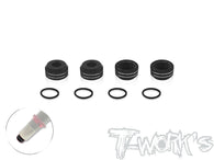 TO-325-J    Alum. Shock body Seal Cap ( For Team Associated RC8 B4.1/4/3.2/T4/T3.2 ) 4pcs. Black