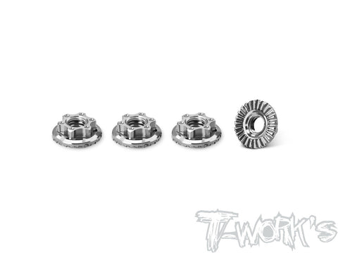 TP-034LP   64 Titanium Light Weight Low Profile Serrated Wheel Nut  (4pcs.)