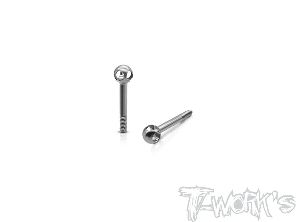 TP-205-G   64 Titanium Adjustable Body Shell Front End Downtravel Screw V2 ( M2 x 19mm) 2pcs. ( Awesomatix , Yokomo , Mugen MTC3 )