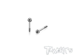 TP-205-H   64 Titanium Adjustable Body Shell Front End Downtravel Screw V2 ( M2.5 x 19mm) 2pcs. ( RC MAKER )