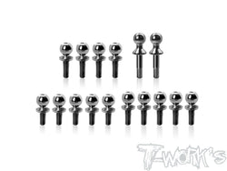 TP-220-22X-4 2.0 AC   64 Titanium Ball End set  ( For TLR 22X-4 2.0 AC ) 16pcs.
