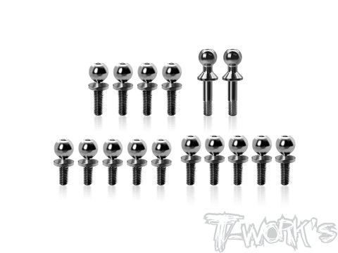 TP-220-22X-4 2.0 AC   64 Titanium Ball End set  ( For TLR 22X-4 2.0 AC ) 16pcs.
