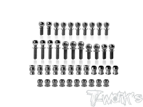 TP-220-X4F'27     64 Titanium Ball End Set ( For Xray X4F 2027 )43pcs.