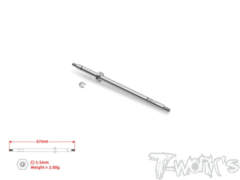 TP-228-A  64 Titanium Rear Axle ( For Xpress Pixel Z1 ) 1pc.