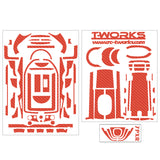 TS-040 3D Colors Graphite Sticker (For Futaba 7PX / 7PXR ) 6Colors