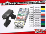 TS-080M    Metal Chrome Radio Radio Skin Sticker ( For FLYSKY FS-G11P )  4 Colors