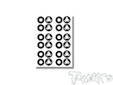 TS-085	Shiny Graphite  Graphite AE RC28 Rims Sticker 6set.