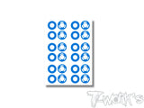 TS-085	Shiny Graphite  Graphite AE RC28 Rims Sticker 6set.