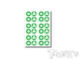 TS-085	Shiny Graphite  Graphite AE RC28 Rims Sticker 6set.