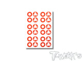 TS-085	Shiny Graphite  Graphite AE RC28 Rims Sticker 6set.