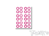 TS-085	Shiny Graphite  Graphite AE RC28 Rims Sticker 6set.