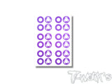 TS-085	Shiny Graphite  Graphite AE RC28 Rims Sticker 6set.