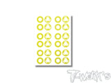 TS-085	Shiny Graphite  Graphite AE RC28 Rims Sticker 6set.