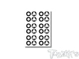 TS-085	Shiny Graphite  Graphite AE RC28 Rims Sticker 6set.