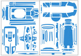 TS-093  3D Graphite Radio Skin Sticker ( For Futaba T10PXR )