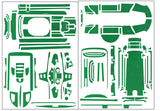 TS-093  3D Graphite Radio Skin Sticker ( For Futaba T10PXR )