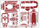 TS-093  3D Graphite Radio Skin Sticker ( For Futaba T10PXR )