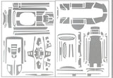 TS-093  3D Graphite Radio Skin Sticker ( For Futaba T10PXR )
