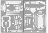 TS-093  3D Graphite Radio Skin Sticker ( For Futaba T10PXR )