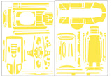 TS-093  3D Graphite Radio Skin Sticker ( For Futaba T10PXR )