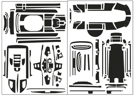 TS-093  3D Graphite Radio Skin Sticker ( For Futaba T10PXR )