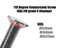 TSS-10DC       3mm x 5/8/12mm  110 Degree Countersunk Screw   (8pcs.)