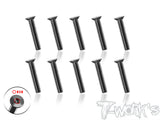 TSS-3-STC      3mm x 4/5/6/8/10/12/14/16mm  64 Titanium Super Thin Type Hex. Countersink Screw 10pcs.
