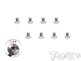 TSS-S12    64 Titanium Hex. Countersink Screw 8pcs. ( For Serpent 1.2mm Metal Chassis )