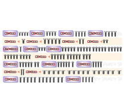 TSSU-Mi10-S    64 Titanium Screw set ( UFO Head )123pcs.   ( For Schumacher Mi10 Steel-Spec Car )