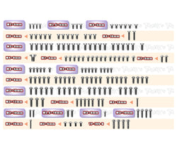 TSSU-MRX7-T	64 Titanium Upper Deck Screw set 155pcs.( For Mugen MRX7 )