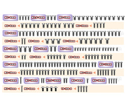 TSSU-MRX7	64 Titanium Screw set ( UFO Head ) 189pcs.( For  Mugen MRX7 )
