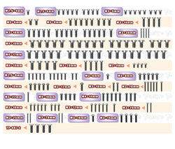 TSSU-RC8B4.2E  64 Titanium Screw set ( UFO Head ) 174pcs.   ( For Team Associated RC8 B4.2E )
