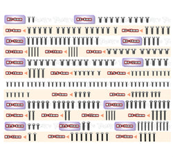 TSSU-SRX8GTR	64 Titanium Screw set ( UFO Head )  231pcs.( For Serpent SRX8GT R)