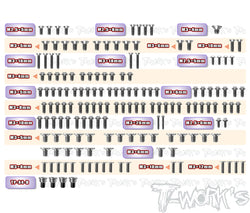 TSSU-X4'26-A 	 64 Titanium Screw set ( UFO Head ) 157pcs. ( For Xray X4'26 Alum.-Spec Car)