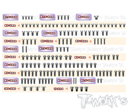 TSSU-X4'26-G 	 64 Titanium Screw set ( UFO Head ) 157pcs. ( For Xray X4'26  Graphite-Spec Car)