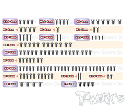 TSSU-X4'26-T 	  64 Titanium Upper Deck Screw set 118pcs.( For Xray X4'26 )