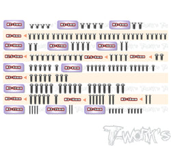 TSSU-XB2D'26	64 Titanium Screw set ( UFO Head ) 142pcs.( For Xray XB2D'26 )