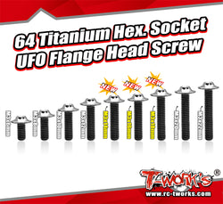 TSS-UF   M3 64 Titanium Hex. Socket UFO Flange Head Screw