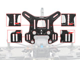 TO-242-B4.2 Black Hard Coated 5mm 7075-T6 Alum.Rear Shock Tower ( For Team Associated RC8 B4.2/B4.2e )