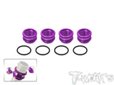 TO-356L   Alum. 1/8 Off Road 16mm Shock Spring Long Adjuster +11mm ( AE/Mugen/Kyosho/SWORKZ/Infinity/HN ) 4pcs.
