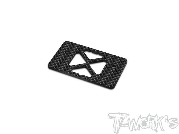 TO-353-D-2   One Piece Graphite Rear Wing Stay Reinforcement And Heightening Plate 2mm (  For Hong Nor X5B/IX5B )