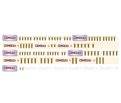 GSSU-SD3.0    Gold Plated Steel UFO Screw Set  84pcs. ( For Yokomo SD3.0 )
