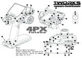 TS-030 Shiny Graphite Sticker (For Futaba 4PX )