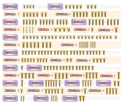 GSS-F8e    Gold Plated Steel Screw Set 208pcs.( For Sparko F8e )