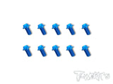 ASS-UB 7075-T6 Hex. Socket UFO Head Screw(Blue) 10pcs.