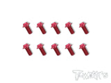 ASS-UR 7075-T6 Hex. Socket UFO Head Screw(Red) 10pcs.