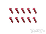 ASS-UR 7075-T6 Hex. Socket UFO Head Screw(Red) 10pcs.